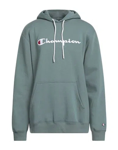 Champion Man Sweatshirt Sage Green Size Xxl Cotton, Polyester