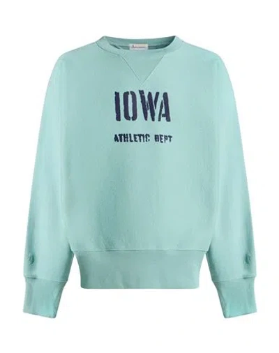 Champion Man Sweatshirt Turquoise Size L Cotton, Polyester In Blue