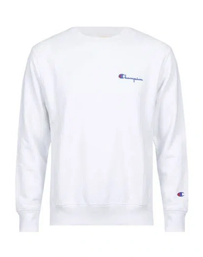 Champion Man Sweatshirt White Size Xl Cotton