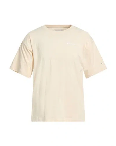 Champion Man T-shirt Beige Size L Cotton In Neutral