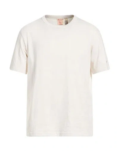 Champion Man T-shirt Ivory Size L Cotton In White