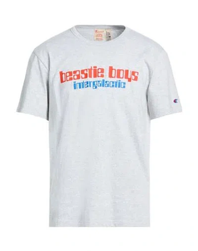 Champion Man T-shirt Light Grey Size L Cotton In Gray