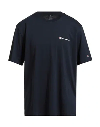 Champion Man T-shirt Navy Size Xxl Cotton In Blue