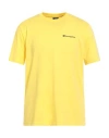 Champion Man T-shirt Pastel Yellow Size M Cotton