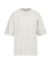 Champion Man T-shirt Light Grey Size L Cotton, Polyester In Gray