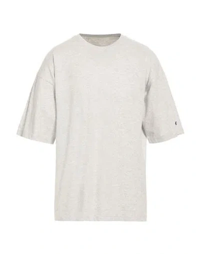 Champion Man T-shirt Light Grey Size L Cotton, Polyester In Gray