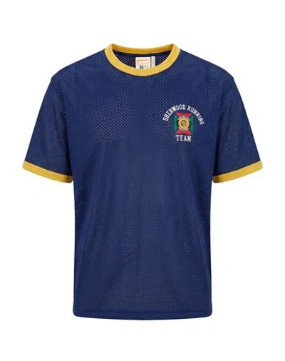 Champion Man T-shirt Navy Size S Polyester In Blue