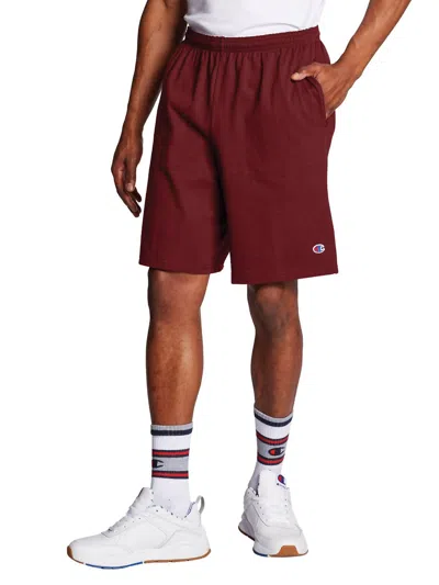 Champion Men's Active Shorts In Maroon In Brown