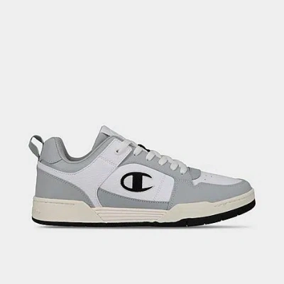 Champion Men's Arena Low Casual Shoes In White/light Grey/chalk