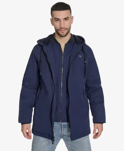 Champion Men's Bib And Hood Jacket In Blue