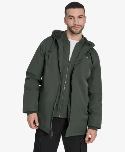 Champion Men's Bib And Hood Jacket In Gray