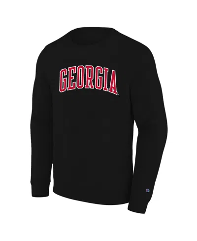 Champion Men's Big And Tall Black Georgia Bulldogs Arch Applique Sweatshirt