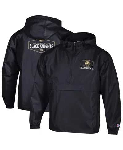 Champion Men's Black Army Black Knights Delay Packable Half-zip Jacket