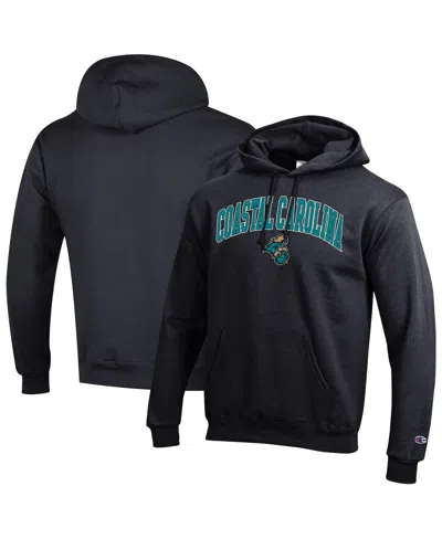 Champion Men's Black Coastal Carolina Chanticleers Arch Over Logo Pullover Hoodie