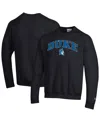 Champion Men's Black Duke Blue Devils Arch Over Logo Pullover Sweatshirt In Black