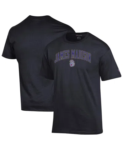 Champion Men's Black James Madison Dukes Arched Logo T-shirt