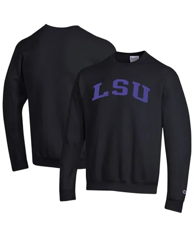 Champion Black Lsu Tigers Basic Arch Fleece Pullover Sweatshirt