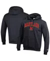 Champion Black Maryland Terrapins Arch Over Logo Pullover Hoodie In Blue