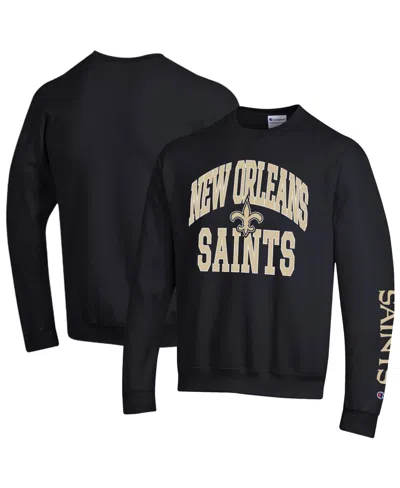 Champion Men's Black New Orleans Saints Powerblend Fleece Sweatshirt