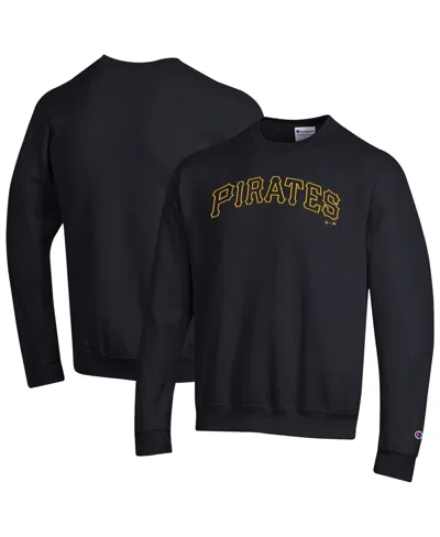 Champion Men's Black Pittsburgh Pirates Powerblend Wordmark Sweatshirt