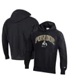Champion Men's Black Purdue Boilermakers Vault Late Night Reverse Weave Pullover Hoodie In Black