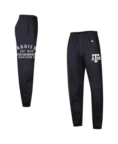 Champion Men's Black Texas A M Aggies Power Blend Banded Fleece Sweatpants