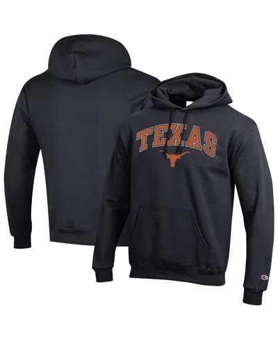 Champion Men's Black Texas Longhorns Arch Over Logo Pullover Hoodie