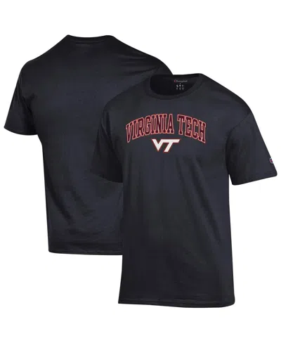Champion Men's Black Virginia Tech Hokies Arched Logo T-shirt