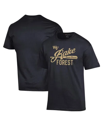 Champion Men's Black Wake Forest Demon Deacons Rake Forest T-shirt