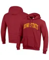 Champion Men's Cardinal Iowa State Cyclones Basic Arch Fleece Pullover Hoodie In Red
