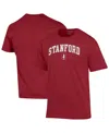 Champion Men's Cardinal Stanford Cardinal Arch Over Logo T-shirt In Red