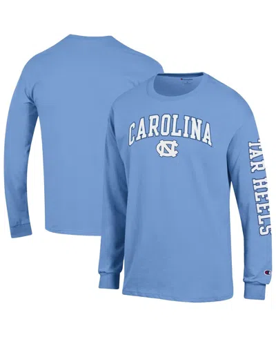 Champion Men's Carolina Blue North Carolina Tar Heels Arch Over Logo 2-hit Long Sleeve T-shirt