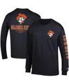 Champion Men's  Black Oklahoma State Cowboys Team Stack Long Sleeve T-shirt In Black