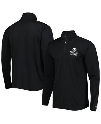 Champion Men's  Black Texas A&m Aggies Textured Quarter-zip Jacket