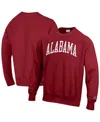 Champion Men's  Crimson Alabama Crimson Tide Big And Tall Reverse Weave Fleece Crewneck Pullover Swea In Crimson