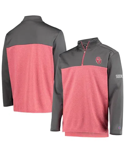 Champion Men's  Crimson Oklahoma Sooners Gameday Quarter-zip Jacket