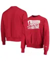 Champion Men's  Crimson Oklahoma Sooners Vault Logo Reverse Weave Pullover Sweatshirt In Crimson