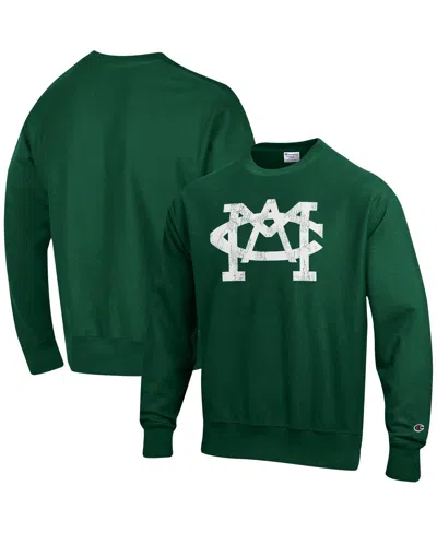Champion Men's  Green Michigan State Spartans Vault Logo Reverse Weave Pullover Sweatshirt