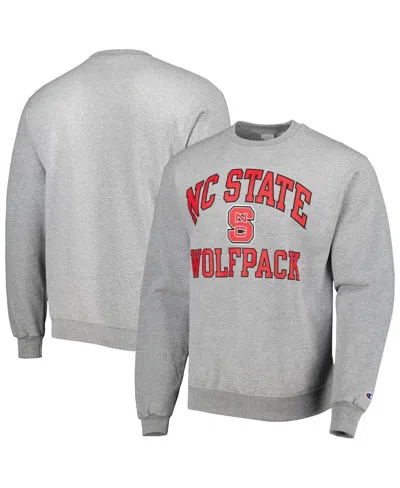 Champion Men's  Heather Gray Nc State Wolfpack High Motor Pullover Sweatshirt
