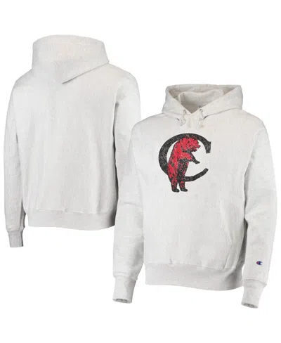 Champion Men's  Heathered Gray Cincinnati Bearcats Team Vault Logo Reverse Weave Pullover Hoodie