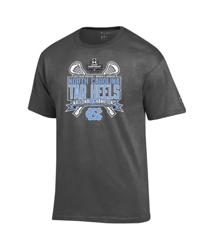 Champion Men's  Heathered Gray North Carolina Tar Heels 2022 Ncaa Women's Lacrosse National S