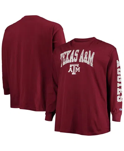 Champion Men's  Maroon Texas A&m Aggies Big And Tall 2-hit Long Sleeve T-shirt