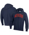 Champion Men's  Navy Auburn Tigers Team Arch Reverse Weave Pullover Hoodie In Blue