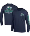 Champion Men's  Navy Notre Dame Fighting Irish Team Stack 3-hit Long Sleeve T-shirt In Navy