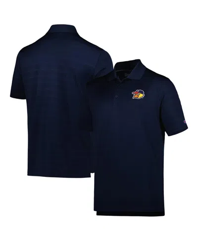 Champion Men's  Navy Toledo Mud Hens Textured Solid Polo Shirt