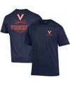 Champion Men's  Navy Virginia Cavaliers Stack 2-hit T-shirt In Navy