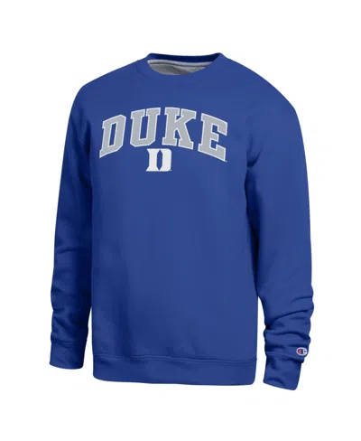 Champion Men's  Royal Duke Blue Devils Arch Sweatshirt In Animal Print