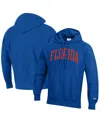 Champion Men's  Royal Kansas Jayhawks Team Arch Reverse Weave Pullover Hoodie In Royal
