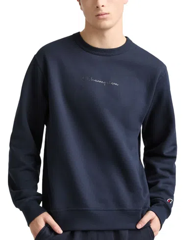 Champion Men's Classic Crewneck Sweatshirt In Blue
