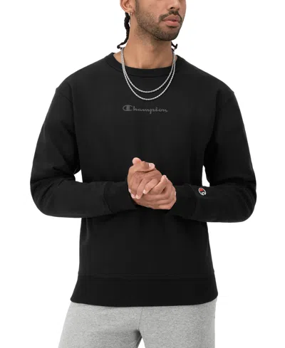 Champion Men's Classic Crewneck Sweatshirt In Black